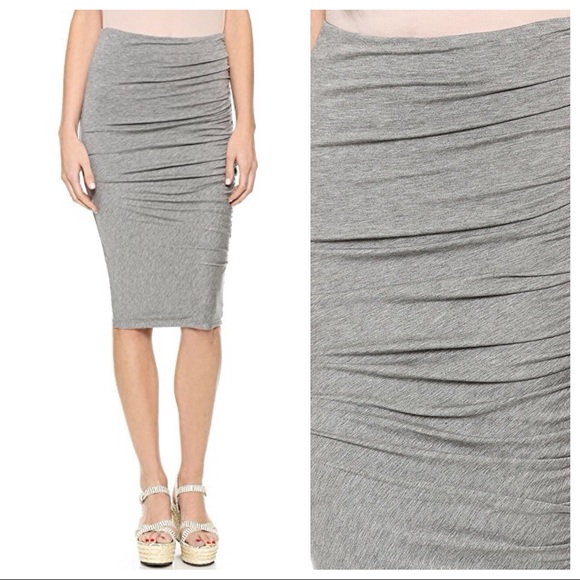 Alice + Olivia Dresses & Skirts - AIR BY ALICE + OLIVIA Grey Side Gathered Skirt